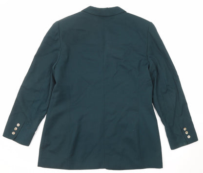 Liz Claiborne Womens Green Wool Jacket Suit Jacket Size 16