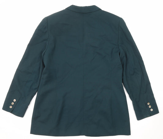 Liz Claiborne Womens Green Wool Jacket Suit Jacket Size 16