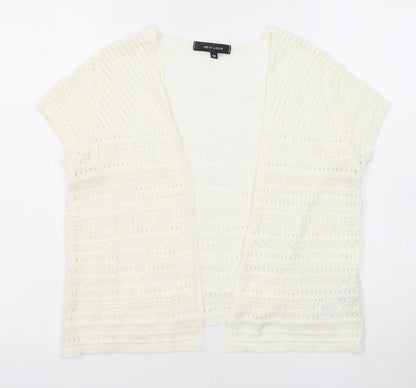 Womens UK Size 10 New Look White Cardigan Jumper