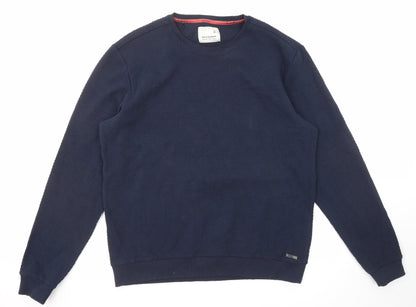 No Excess Mens Blue Cotton Pullover Sweatshirt Size XL
