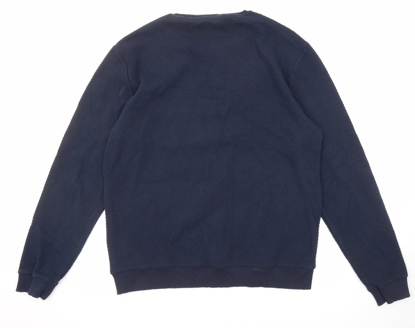 No Excess Mens Blue Cotton Pullover Sweatshirt Size XL