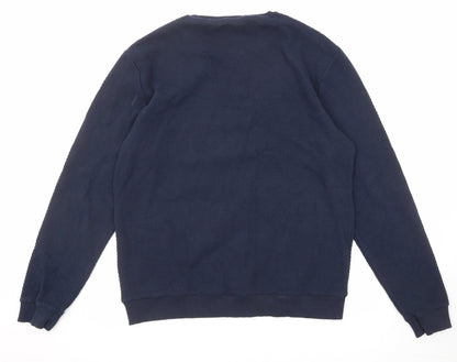 No Excess Mens Blue Cotton Pullover Sweatshirt Size XL