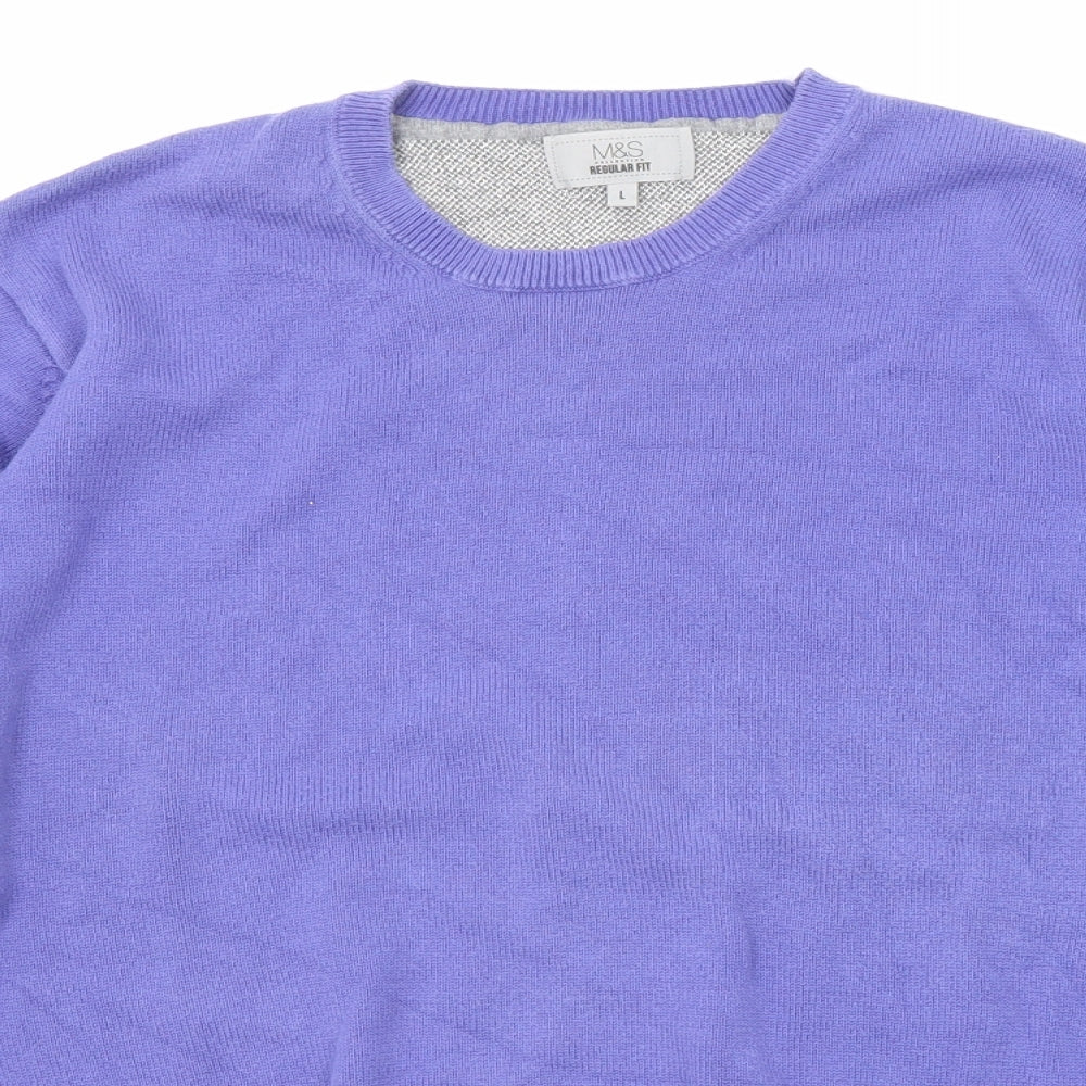 Womens UK Size L Marks and Spencer Purple Pullover Jumper