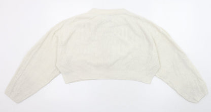 Womens UK Size M Divided by H&M Ivory Pullover Jumper