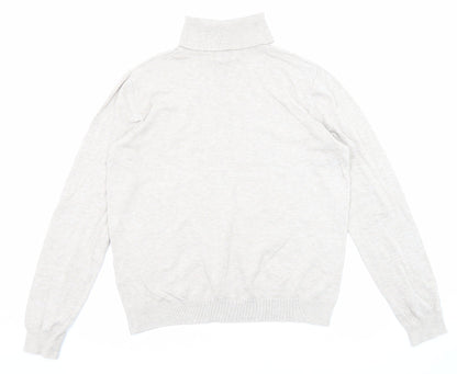 H&M Womens Beige Roll Neck Viscose Pullover Jumper Size M