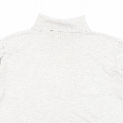 H&M Womens Beige Roll Neck Viscose Pullover Jumper Size M