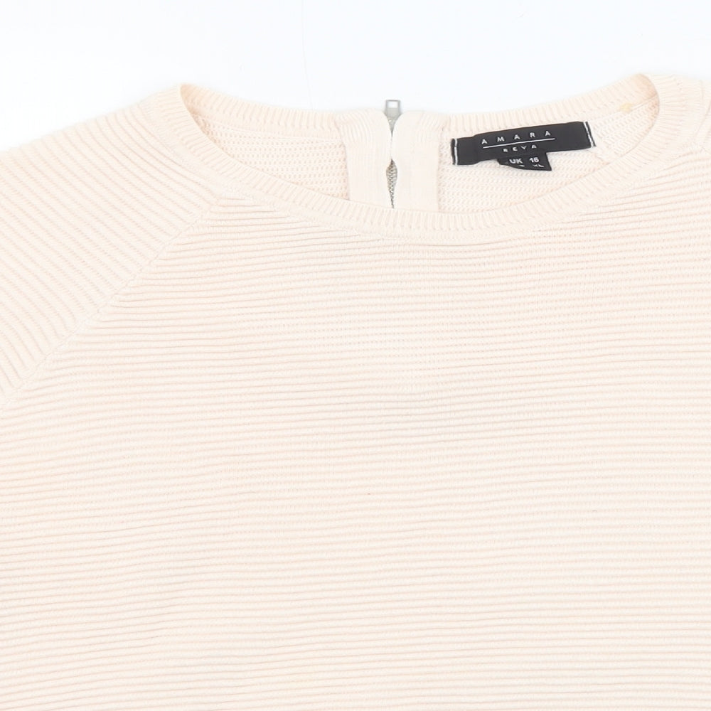 Womens UK Size 16 Amara Pink Pullover Jumper