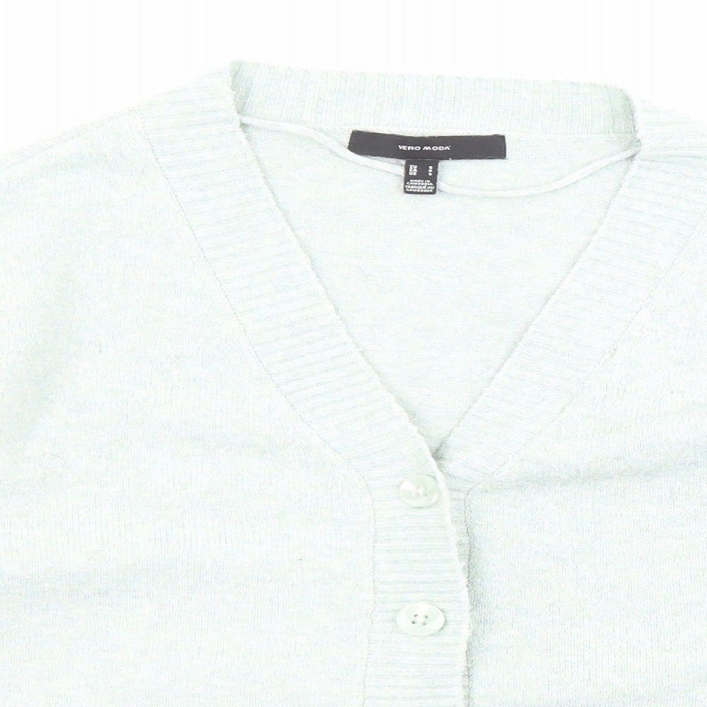 Womens UK Size S VERO MODA Blue Cardigan Jumper