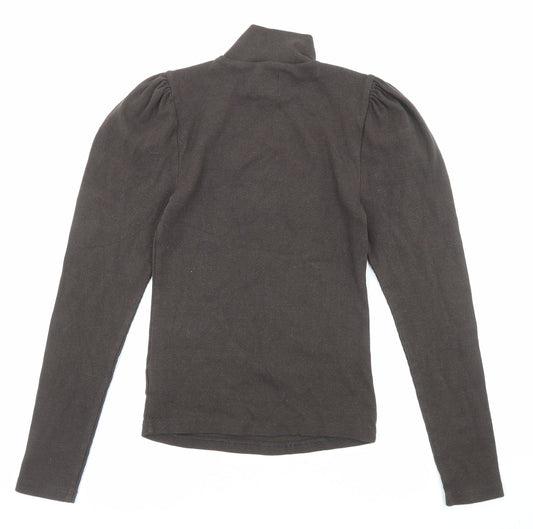 Gap Womens Brown High Neck Cotton Pullover Jumper Size S