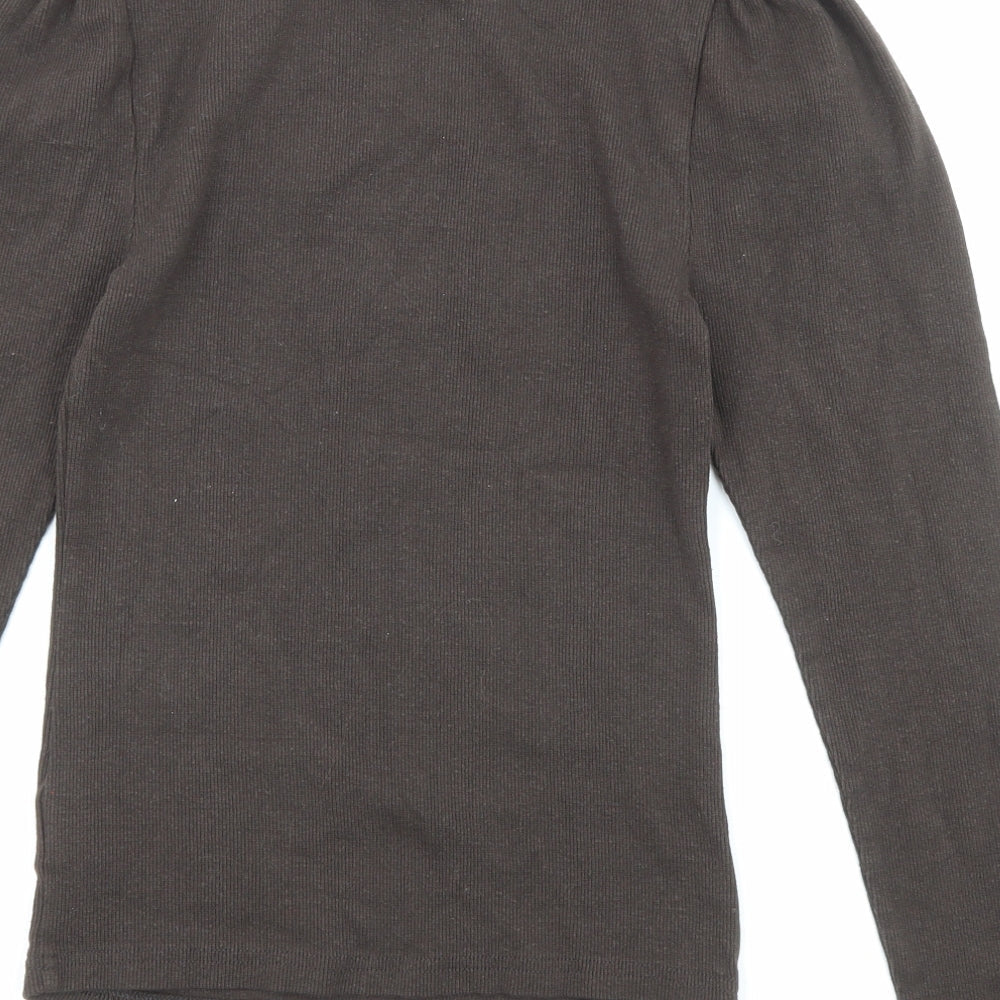 Gap Womens Brown High Neck Cotton Pullover Jumper Size S