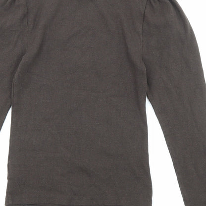 Gap Womens Brown High Neck Cotton Pullover Jumper Size S