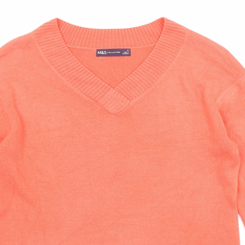Womens UK Size 8 Marks and Spencer Red Pullover Jumper