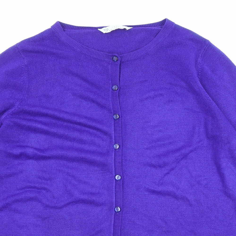 Womens UK Size 10 BHS Blue Cardigan Jumper