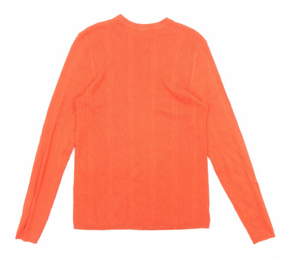Womens UK Size 12 Marks and Spencer Orange Pullover Jumper