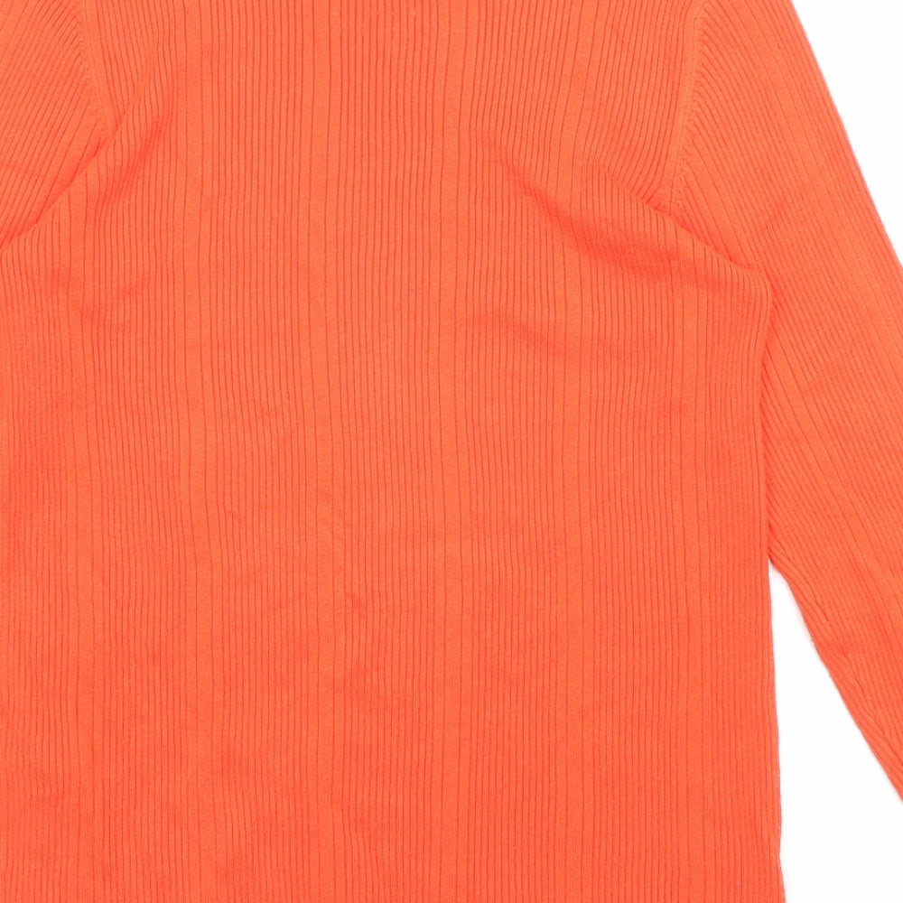 Womens UK Size 12 Marks and Spencer Orange Pullover Jumper