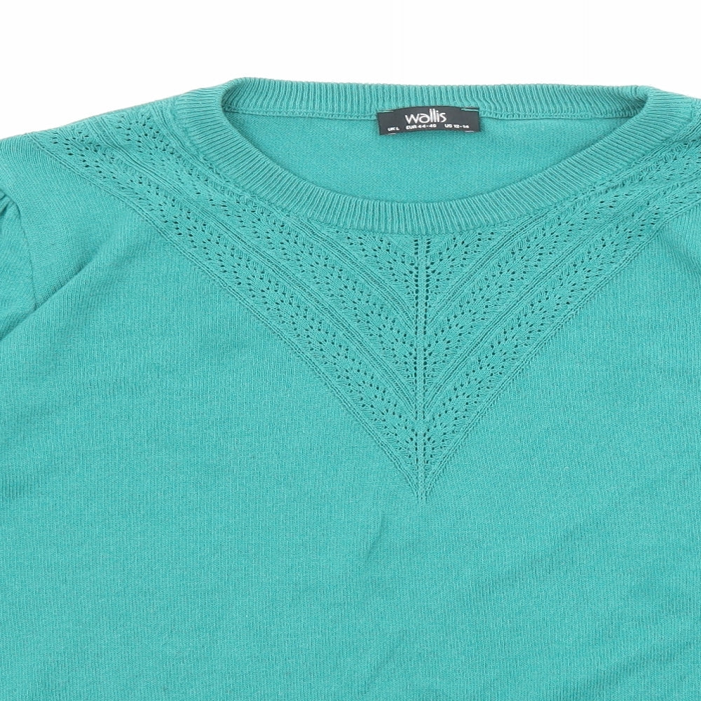 Womens UK Size L Wallis Green Pullover Jumper