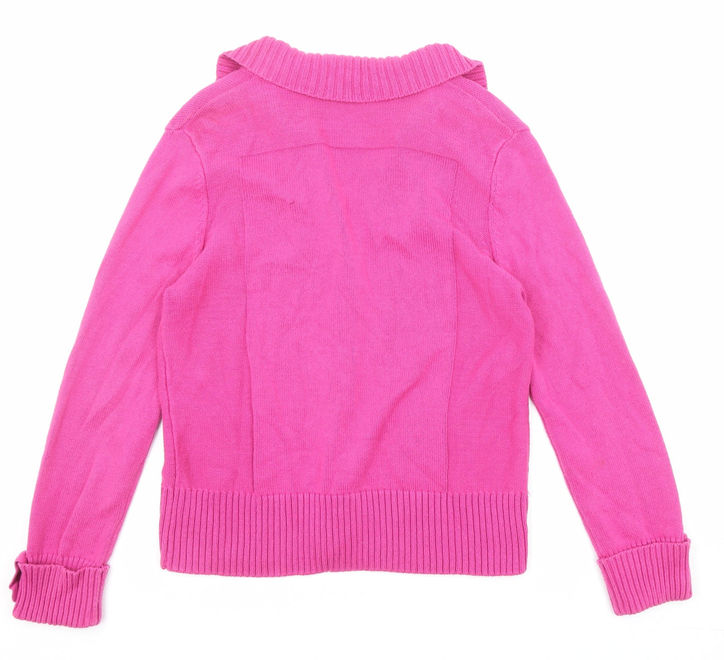 Womens UK Size 10 Damart Pink Cardigan Jumper