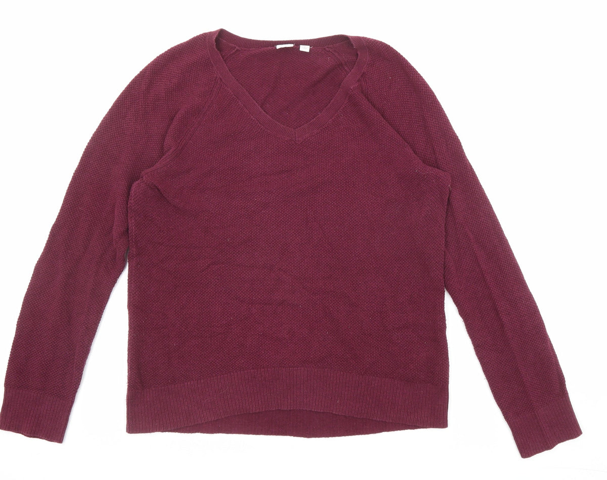 Womens UK Size M Gap Purple Pullover Jumper