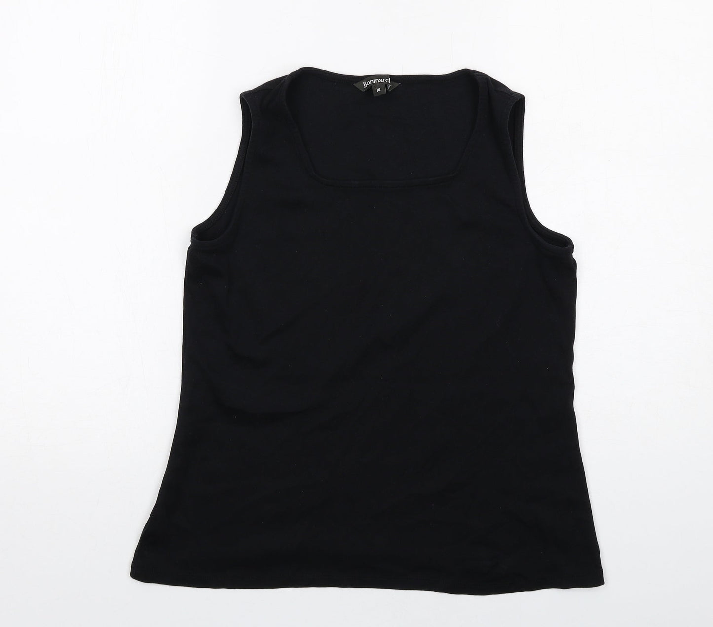 Womens UK Size 14 Bonmarché Black Basic Tank