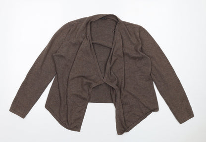 Womens UK Size S Marble Brown Cardigan Jumper