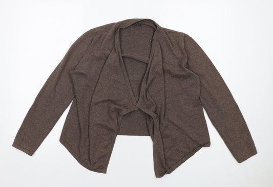 Womens UK Size S Marble Brown Cardigan Jumper