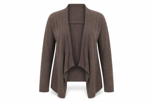Womens UK Size S Marble Brown Cardigan Jumper