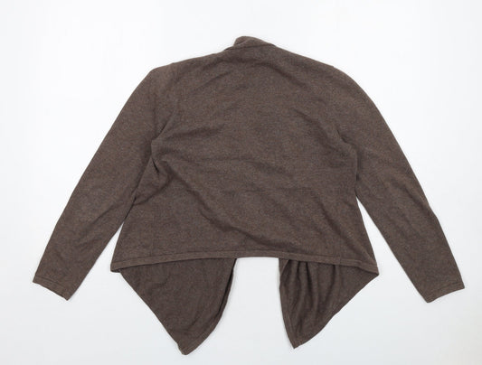 Womens UK Size S Marble Brown Cardigan Jumper