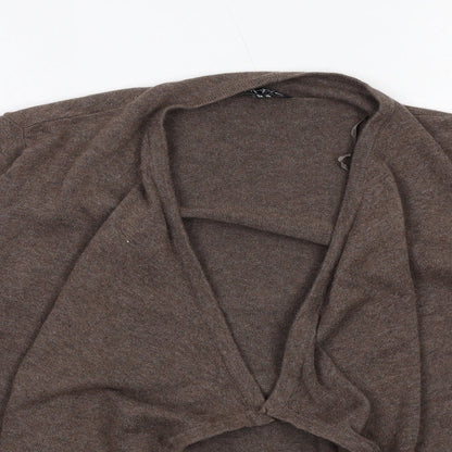 Womens UK Size S Marble Brown Cardigan Jumper
