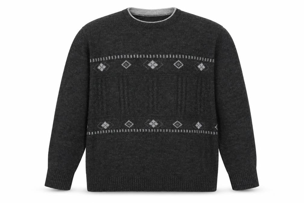 Mens UK Size L Kingston Grey Pullover Jumper