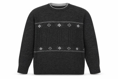 Mens UK Size L Kingston Grey Pullover Jumper