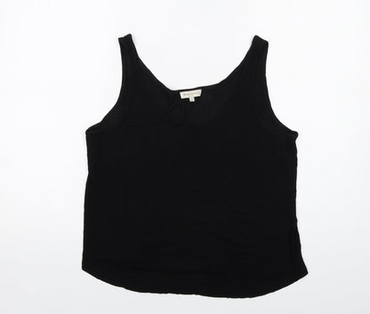Warehouse Womens Black Viscose Basic Tank Size 10 V-Neck