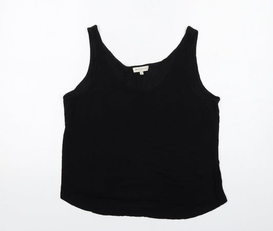 Warehouse Womens Black Viscose Basic Tank Size 10 V-Neck
