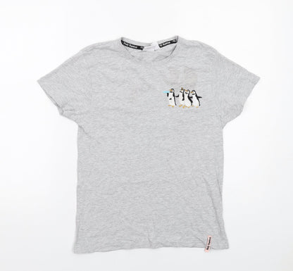 Womens UK Size XS Disney Grey Basic T-Shirt