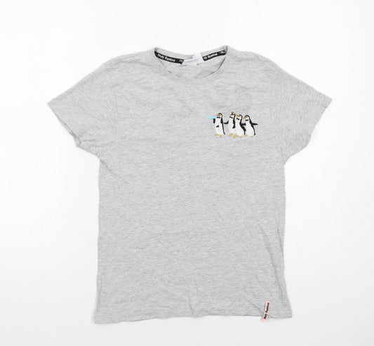 Womens UK Size XS Disney Grey Basic T-Shirt