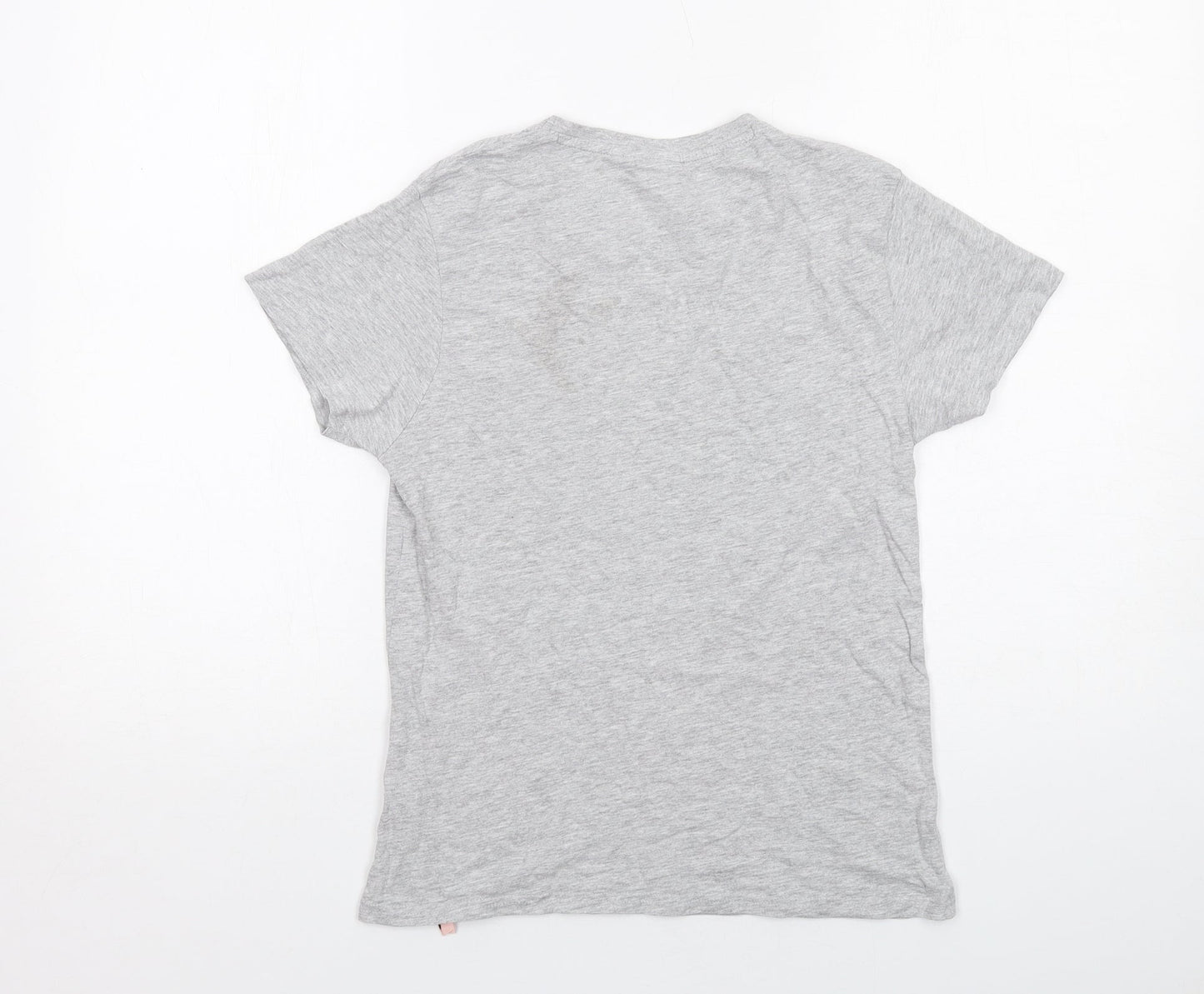 Womens UK Size XS Disney Grey Basic T-Shirt
