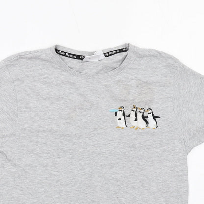 Womens UK Size XS Disney Grey Basic T-Shirt