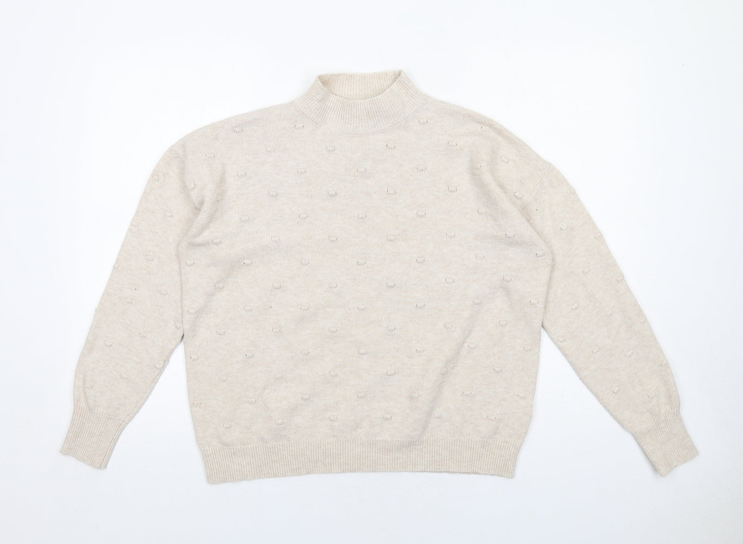 Womens UK Size S Oasis Beige Pullover Jumper