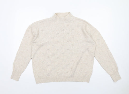Womens UK Size S Oasis Beige Pullover Jumper