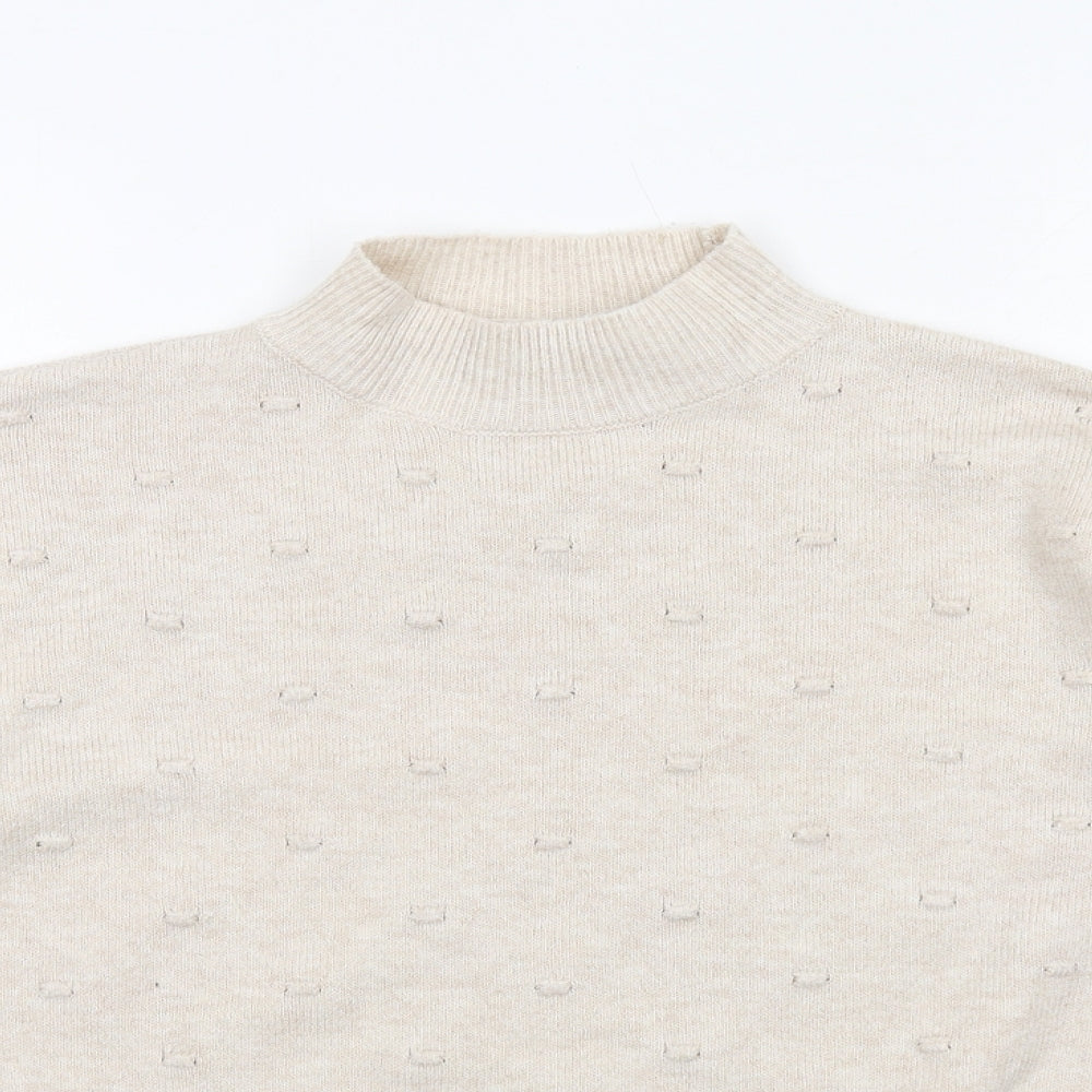 Womens UK Size S Oasis Beige Pullover Jumper