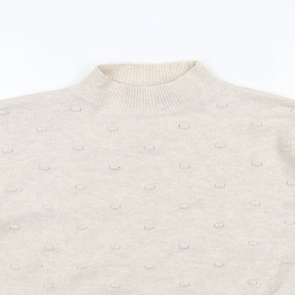 Womens UK Size S Oasis Beige Pullover Jumper