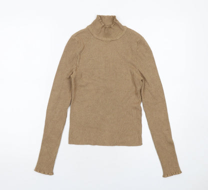 Womens UK Size L Stradivarius Brown Pullover Jumper