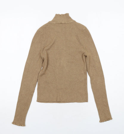 Womens UK Size L Stradivarius Brown Pullover Jumper