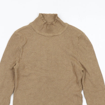 Womens UK Size L Stradivarius Brown Pullover Jumper