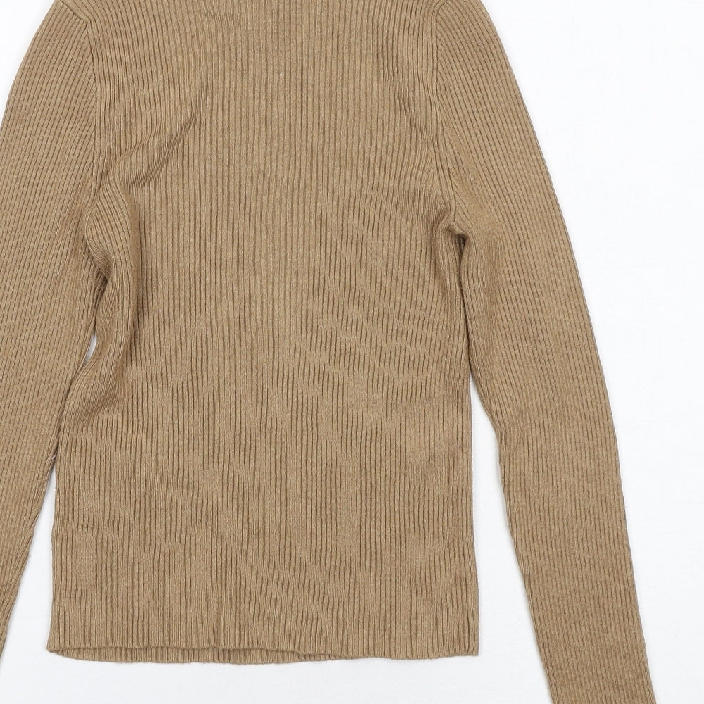 Womens UK Size L Stradivarius Brown Pullover Jumper