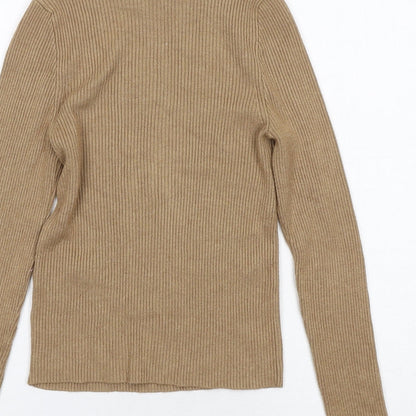 Womens UK Size L Stradivarius Brown Pullover Jumper