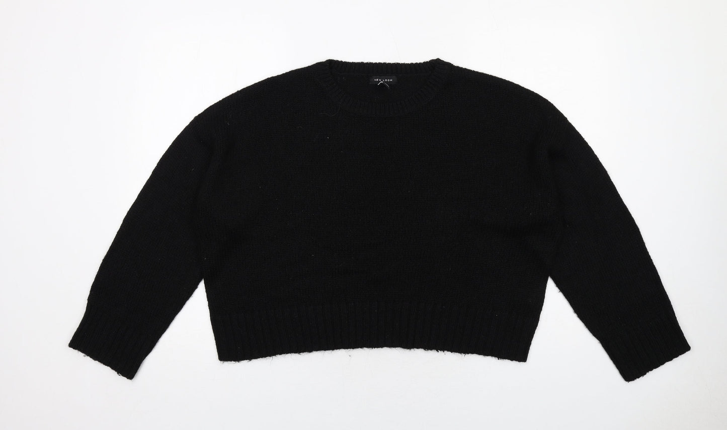 Womens UK Size L New Look Black Pullover Jumper