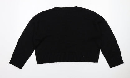 Womens UK Size L New Look Black Pullover Jumper
