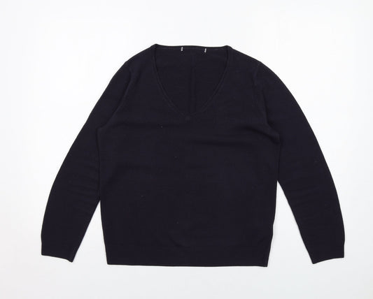 Womens UK Size 12 Marks and Spencer Blue Pullover Jumper