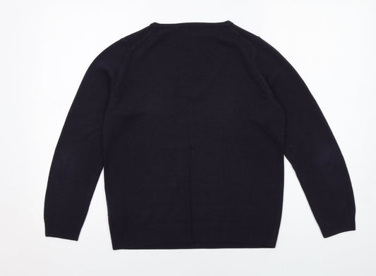 Womens UK Size 12 Marks and Spencer Blue Pullover Jumper