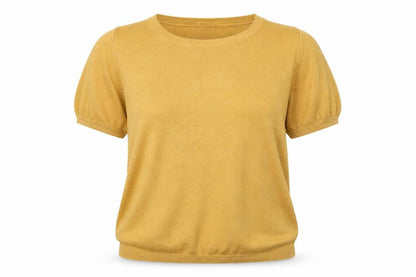 Classics Womens Yellow Round Neck Acrylic Pullover Jumper Size 16